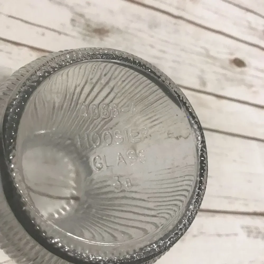 Vintage Hoosier Glass Vase Clear‎ Ribbed 4086-A Flare top